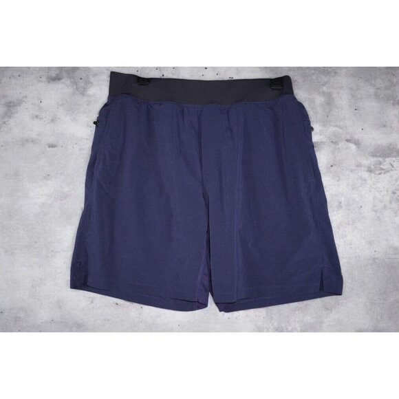 Fabletics The Franchise Shorts Men's Size Medium Solid Blue Athletic Shorts - Picture 1 of 12